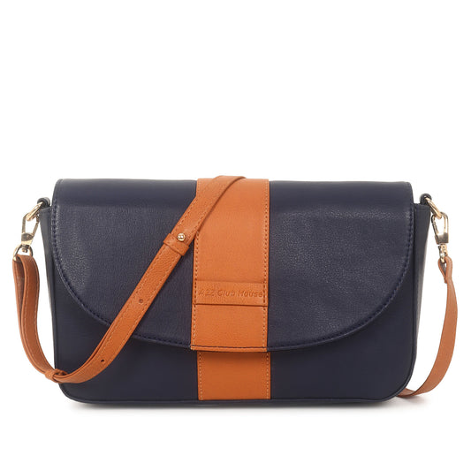 CPTY CROSSBODY BAG BLUE & TAN